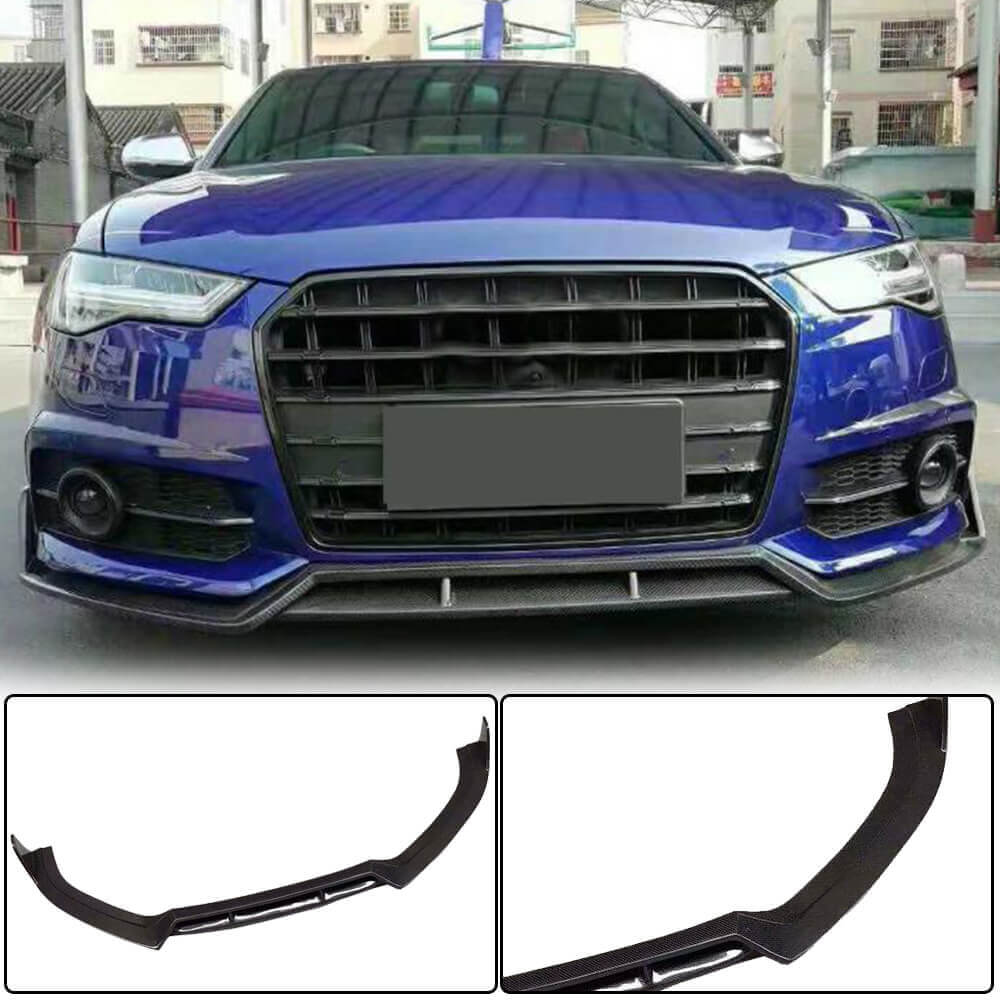 Front Bumper Lip Carbon V1 for S-Line 2014-2018 for Audi A6 C7 2011-2017 - image 1