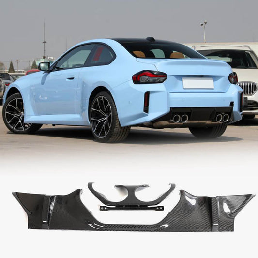 Rear Bumper Diffuser Carbon Fiber V2 (G87) for BMW 2 Series G42 2021- - image 1