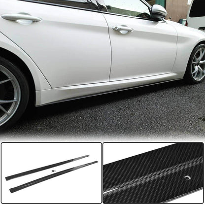 Side Skirts V2 (for Base/Sport, Carbon) for Alfa Romeo Giulia 2016-2022 - image 1
