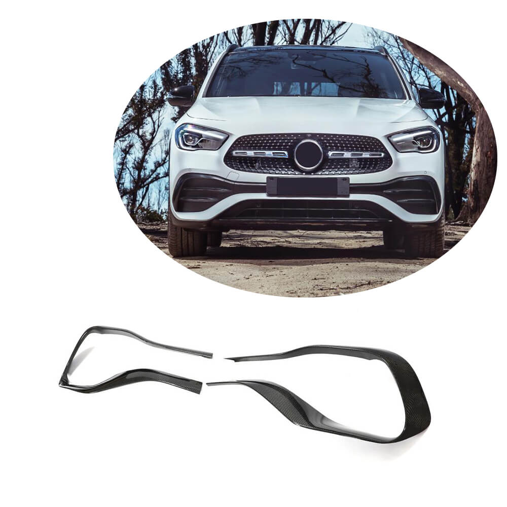 Covers on the front bumper V2 (for AMG/AMG-Line, Carbon) for Mercedes GLA H247 2020↗︎ - image 1