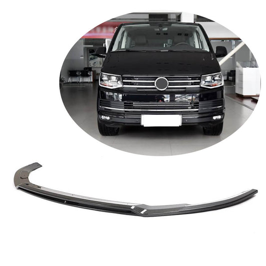 Front Bumper Lip Spoiler (for 2015-2019, Carbon) for Volkswagen T6 2015-2024 - image 1