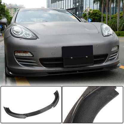 Front Bumper Lip Spoiler (for Base 2009-2013, Carbon) for Porsche Panamera 2009-2016 - image 1