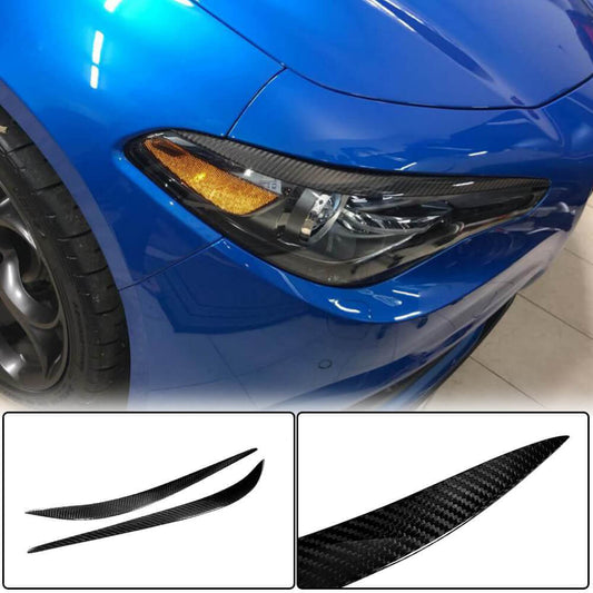 Eyelashes for headlights (Dry Carbon) for Alfa Romeo Giulia 2016-2022 - image 1