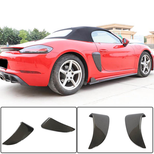 Rear Fender Covers (2016-2019, Carbon) for Porsche Boxster/Cayman 982 (718) 2016- - image 1