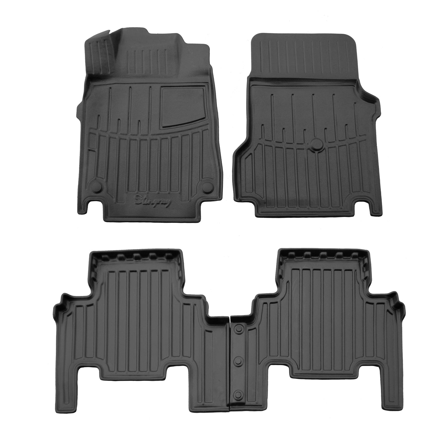 Rubber Floor Mats Stingray 3D (Short, 4 pcs) for Mercedes A-сlass W168 1997-2004 - image 1