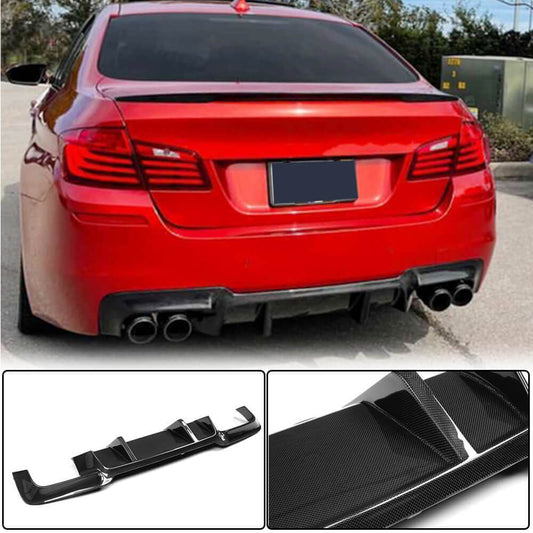 Rear Bumper Diffuser Carbon Fiber V1 (for M5) for BMW 5 series F-10/11/07 2010-2016 - image 1