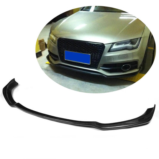 Front Bumper Lip V1 (for S-Line, 2010-2014, Carbon) for Audi A7 2010-2018 - image 1