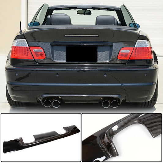 Rear Bumper Diffuser Half Carbon Fiber V2 (for M3) for BMW 3 series E-46 1998-2006 - image 1