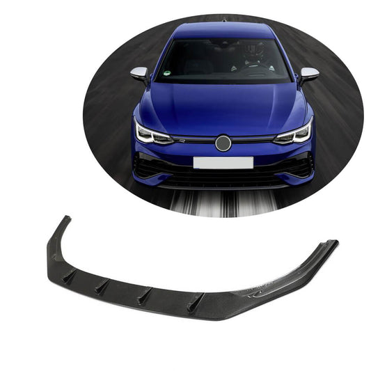 Front Bumper Lip Spoiler (for R HB 2019-2024, Carbon) for Volkswagen Golf 8 2019- - image 1