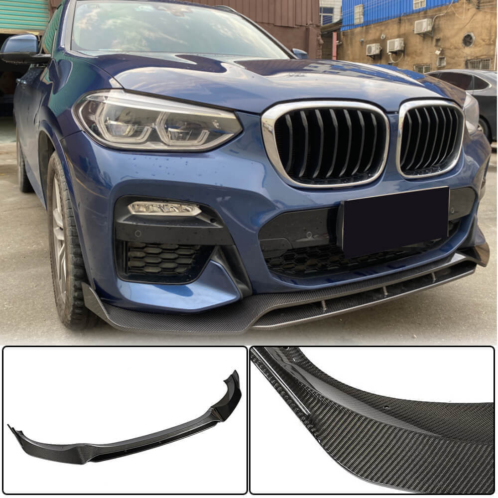 Front bumper lip for original M-Sport 2018-2021, Carbon for BMW X3 G01 2018- - image 1