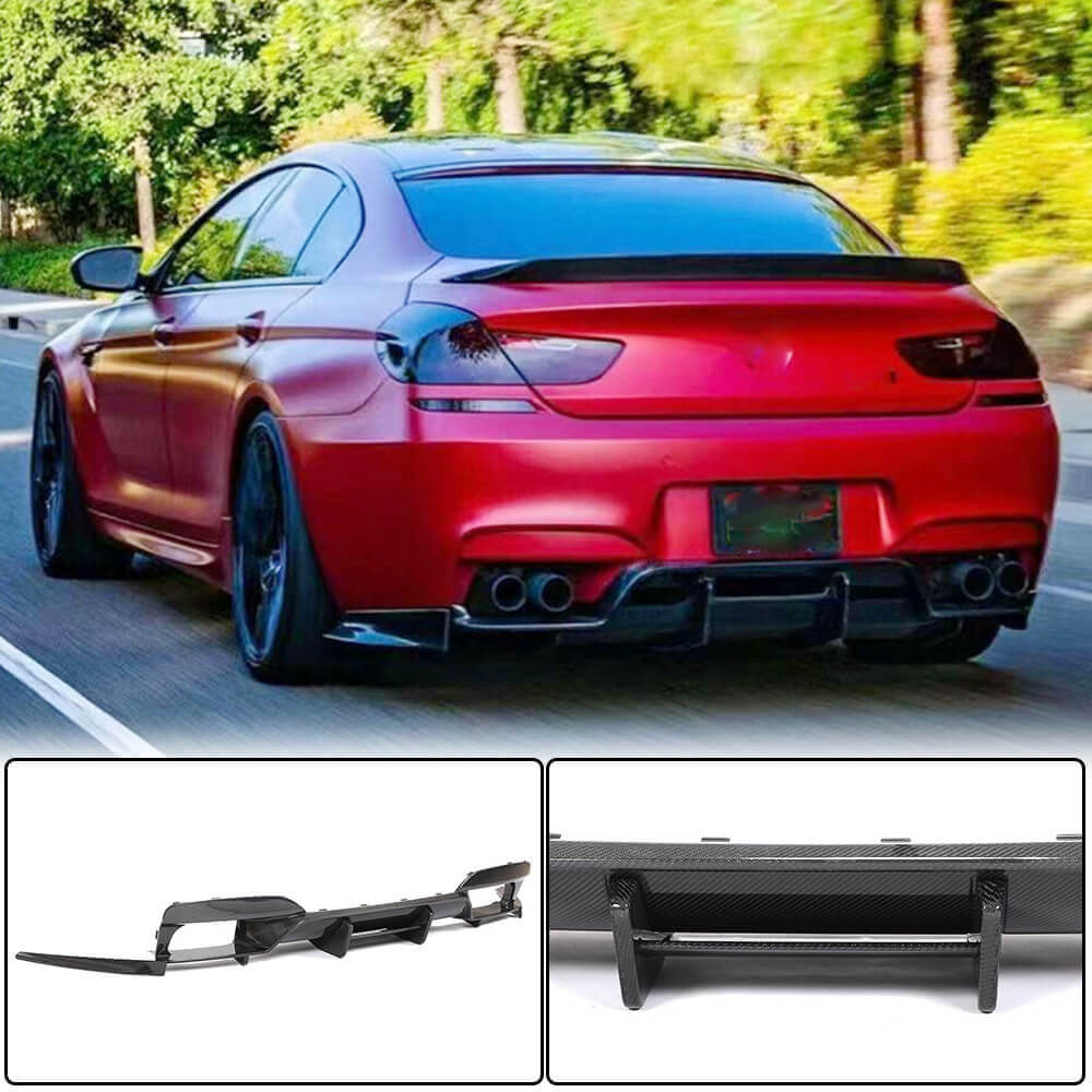 Rear Bumper Diffuser V3 (for M6, Carbon) for BMW 6 F12/F13/F06 2011-2018 - image 1