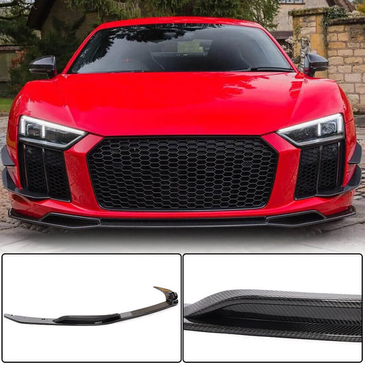 Front Bumper Lip Carbon Fiber V1 for Audi R8 2015- - image 1