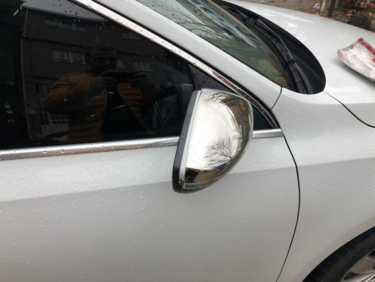 Mirror Covers (2 pcs, Stainless Steel) for Volkswagen Beetle 2011-2015 - image 2