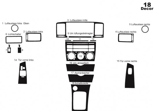 Dashboard Trim Covers (2002-2004) for Toyota Corolla 2002-2007 - image 2