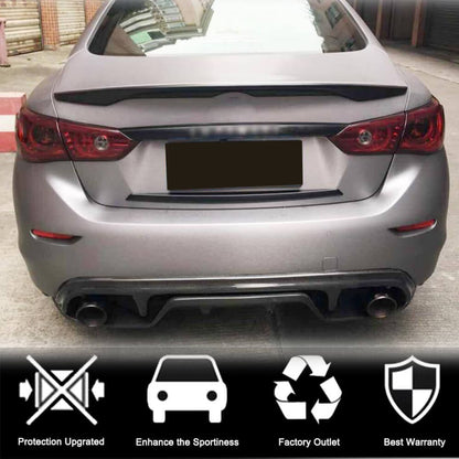 Rear Bumper Diffuser V3 for Q50 Base/Sport 2014-2017, Carbon for Infiniti Q50/Q60 2013-2024 - image 2
