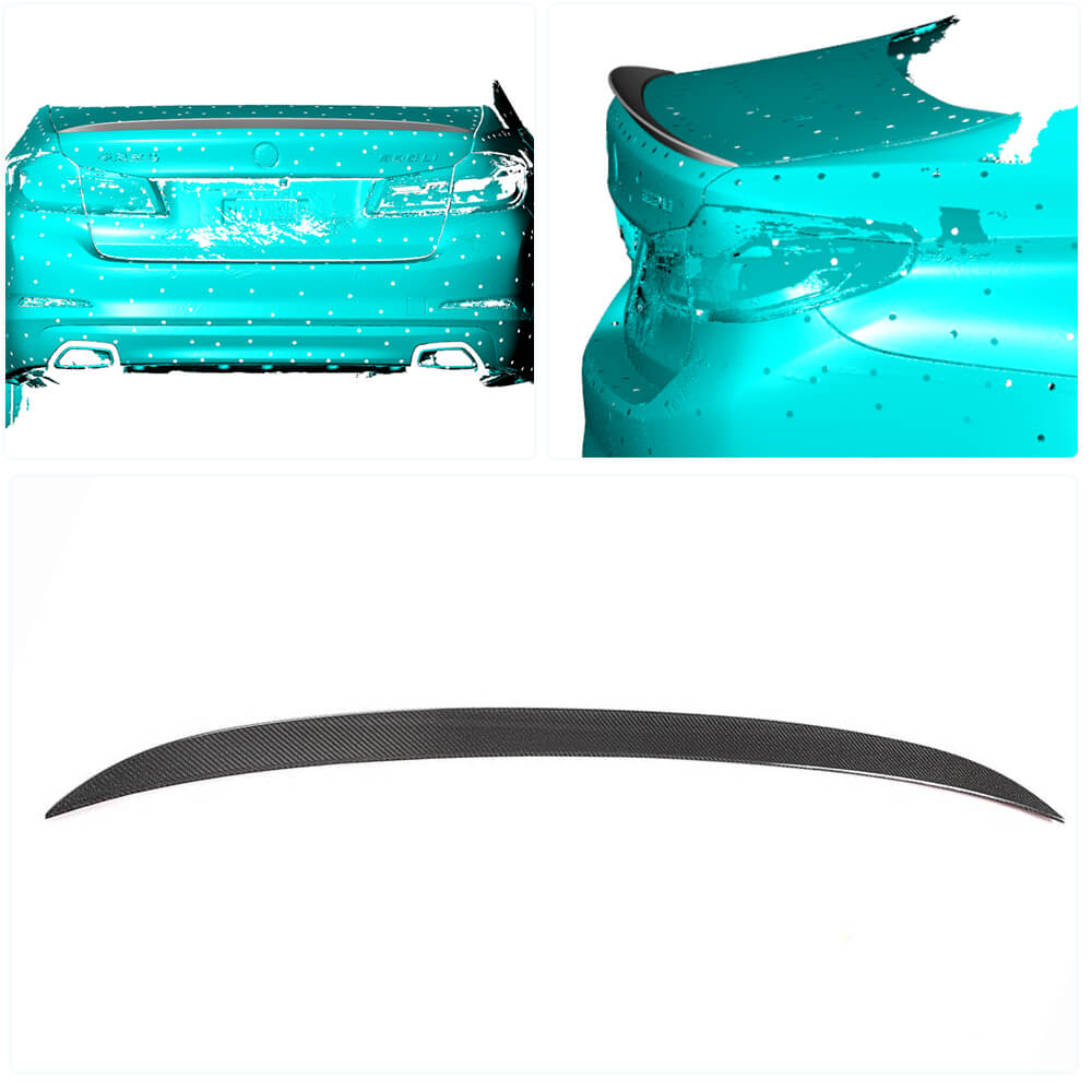 Rear Trunk Spoiler Carbon Fiber V8 (SD) for BMW 5 Series G30/31 2017-2023 - image 2