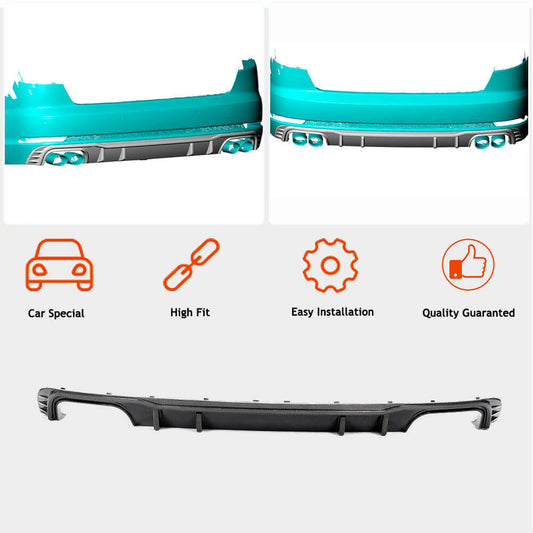 Rear Bumper Diffuser V2 (for S-Line Sedan 2015-2019, Carbon) for Audi A4 B9 2015-2024 - image 2