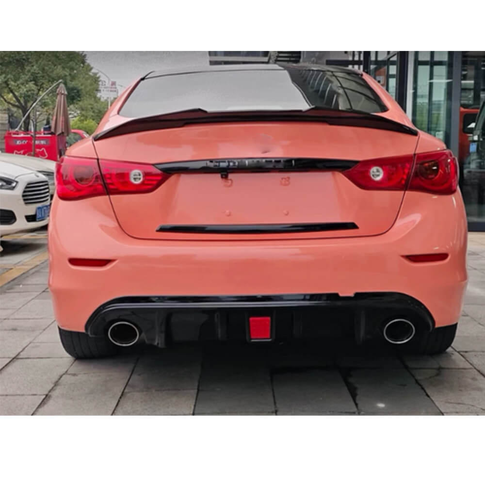 Rear bumper diffuser V2 (for Q50 Base/Sport 2014-2017, Carbon) for Infiniti Q50/Q60 2013-2024 - image 2