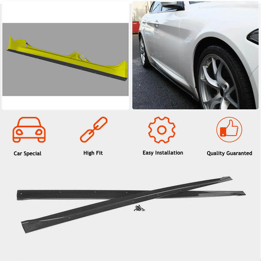 Side Skirts V2 (for Base/Sport, Carbon) for Alfa Romeo Giulia 2016-2022 - image 2