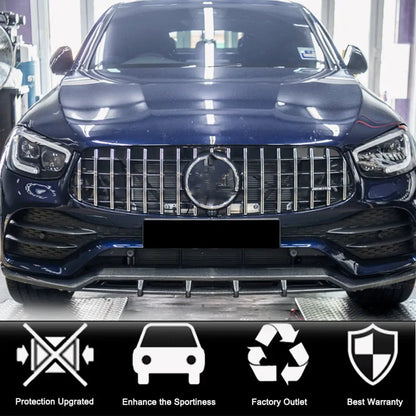 Front Bumper Lip for AMG-Line 2020+, Carbon for Mercedes GLC X253 2015-2022 - image 2