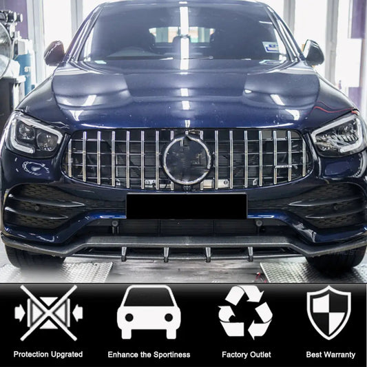 Front Bumper Lip for AMG-Line 2020+, Carbon for Mercedes GLC X253 2015-2022 - image 2