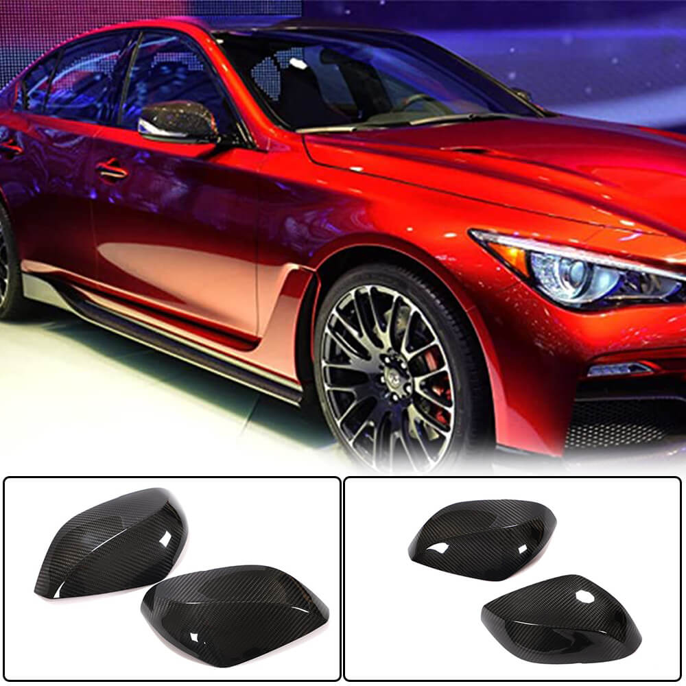 Mirror caps V2 (Carbon) for Infiniti Q50/Q60 2013-2024 - image 2