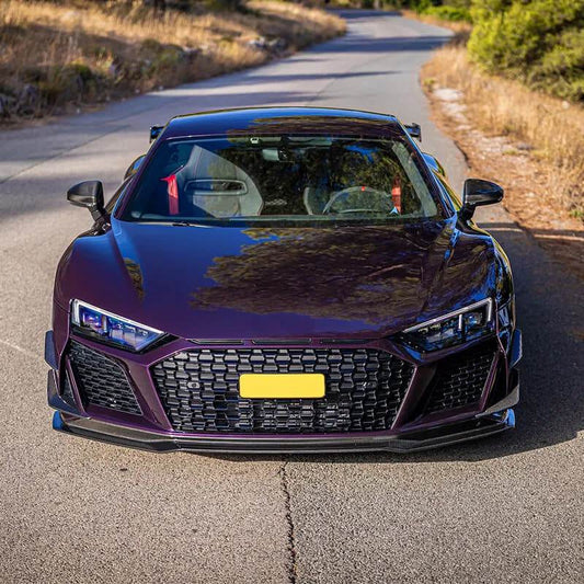Front Bumper Lip Dry Carbon Fiber V2 for Audi R8 2015- - image 2