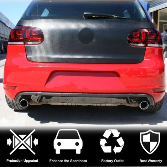 Rear bumper diffuser V2 (for GTI HB 2010-2013, Carbon) for Volkswagen Golf 6 - image 2