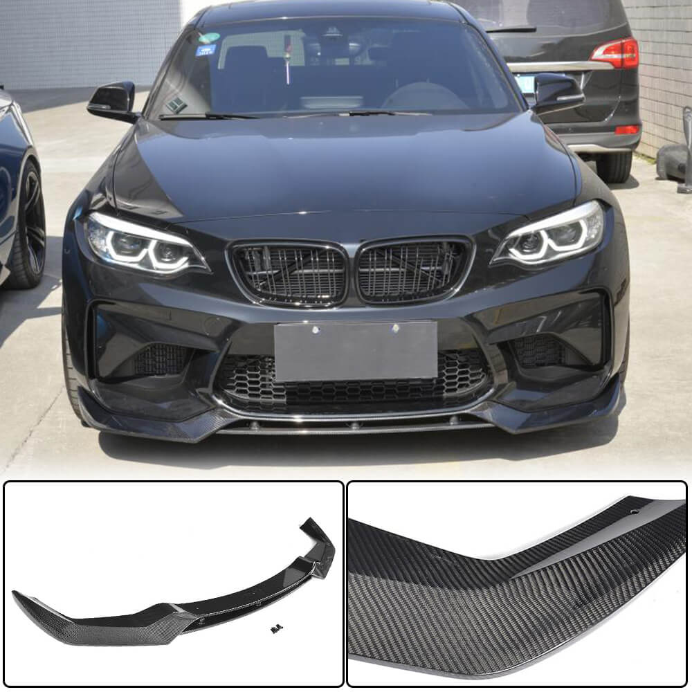 Front Bumper Lip V3 (for F87 M2, Carbon) for BMW 2 Series F22/F23 2014-2021 - image 3