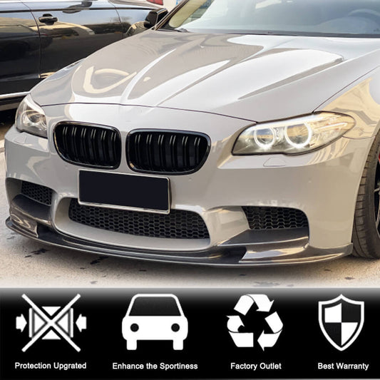 Front Bumper Lip Carbon Fiber V2 (for M5) for BMW 5 series F-10/11/07 2010-2016 - image 2