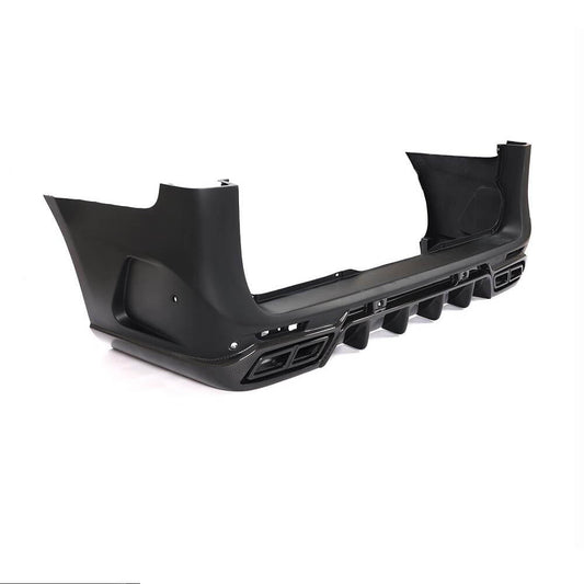 Cover on the rear bumper with a diffuser (2014-2019, Plastic + carbon) for Mercedes Vito / V-class W447 2014↗ year - image 2