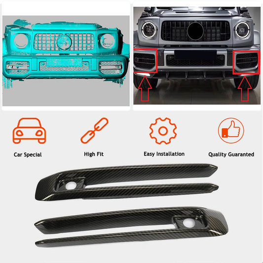 Covers for fog lights (for G63 AMG, Carbon) for Mercedes G class W463 2018-2024 - image 2