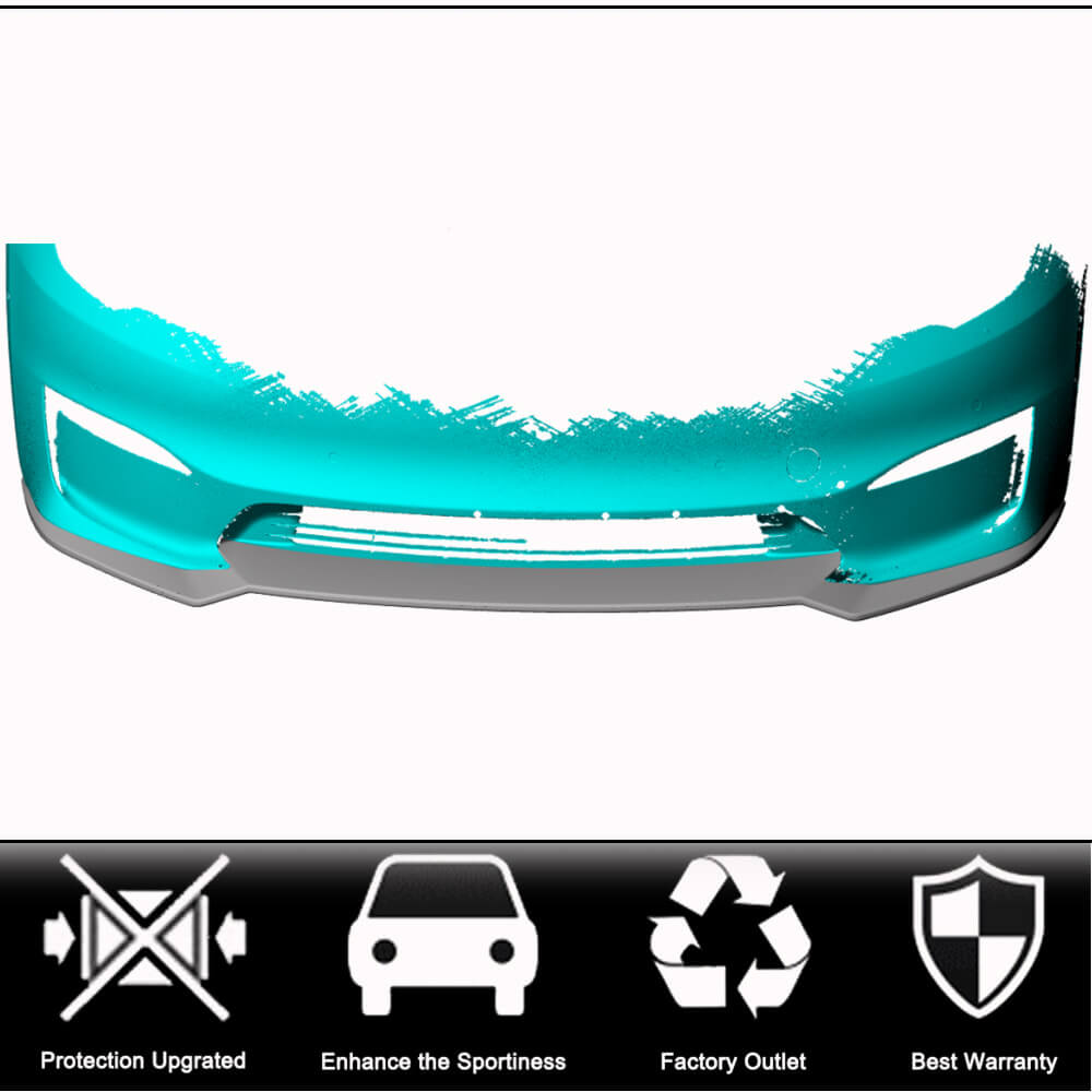 Front Bumper Lip V1 (2021+, Carbon) for Tesla Model S 2012– - image 2
