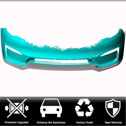 Front Bumper Lip V1 (2021+, Carbon) for Tesla Model S 2012– - image 2