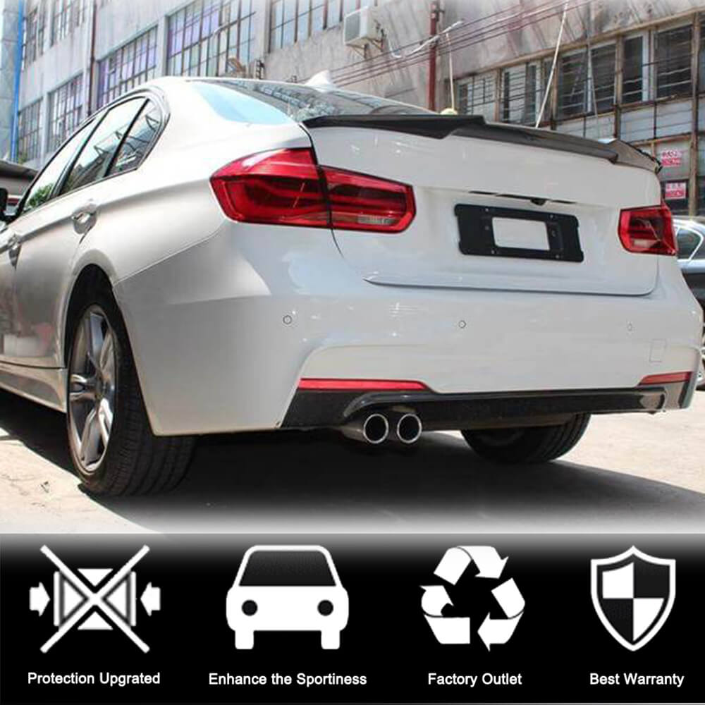 M4-Style V1 Spoiler (for F30/F80, Carbon) for BMW 3 Series F30/F31 2012-2019 - image 2