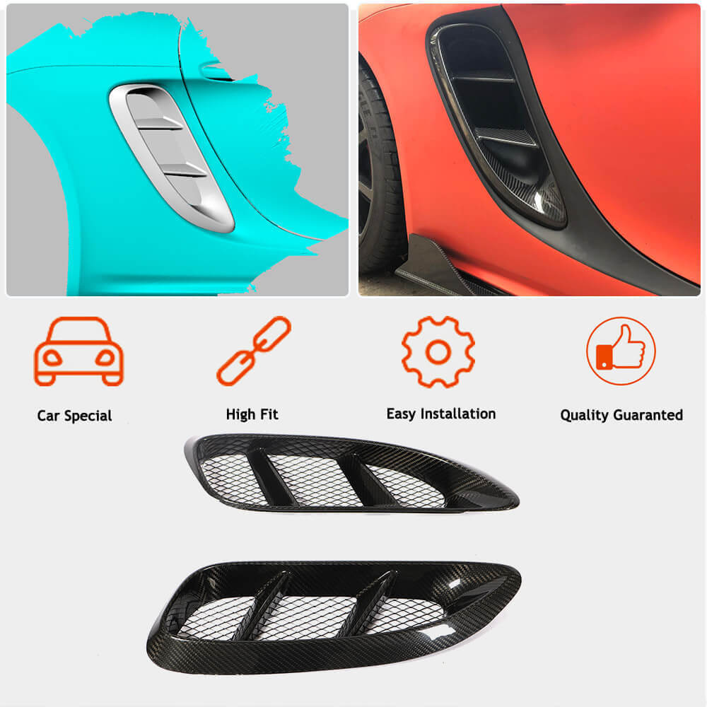 Front fender trims (Carbon) for Porsche Boxster/Cayman 982 (718) 2016- - image 2