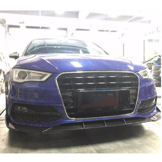 Front Bumper Lip V1 for S-Line 2012-2016 HB, Carbon for Audi A3 2012-2020 - image 2