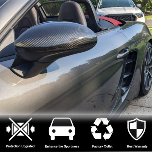 Mirror Covers (Carbon) for Porsche Boxster/Cayman 982 (718) 2016- - image 2