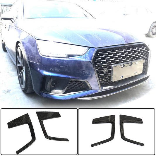 Fog light covers V3 (for S-Line SD 2015-2019, Carbon) for Audi A4 B9 2015-2024 - image 2
