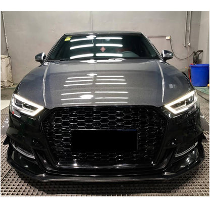 Hood V2 (for Sedan 2012-2016, Carbon) for Audi A3 2012-2020 - image 2