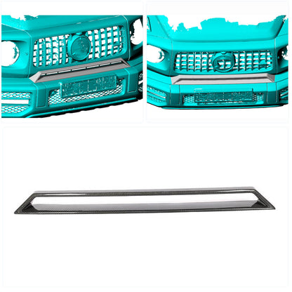 Front bumper cover V2 (for G63 AMG, Dry carbon) for Mercedes G class W463 2018-2024 - image 2