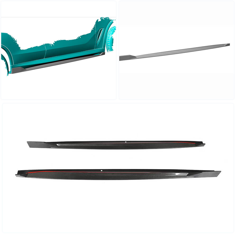 Carbon Side Skirt Covers V2 (Real Carbon) for BMW X5 G05 2019- - image 2