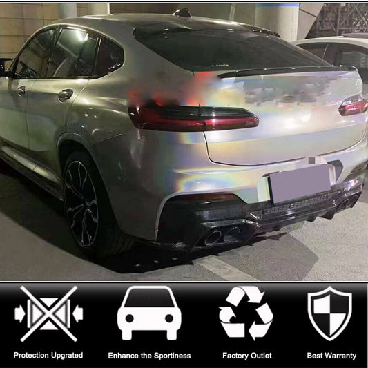 Rear Bumper Diffuser (for F98 2018-2021, Carbon) for BMW X4 G02 2018- - image 2