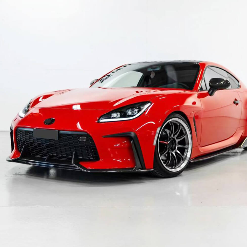 Front Bumper Lip V2 Overlay (2021-2023, Carbon) for Subaru BRZ 2021- - image 2