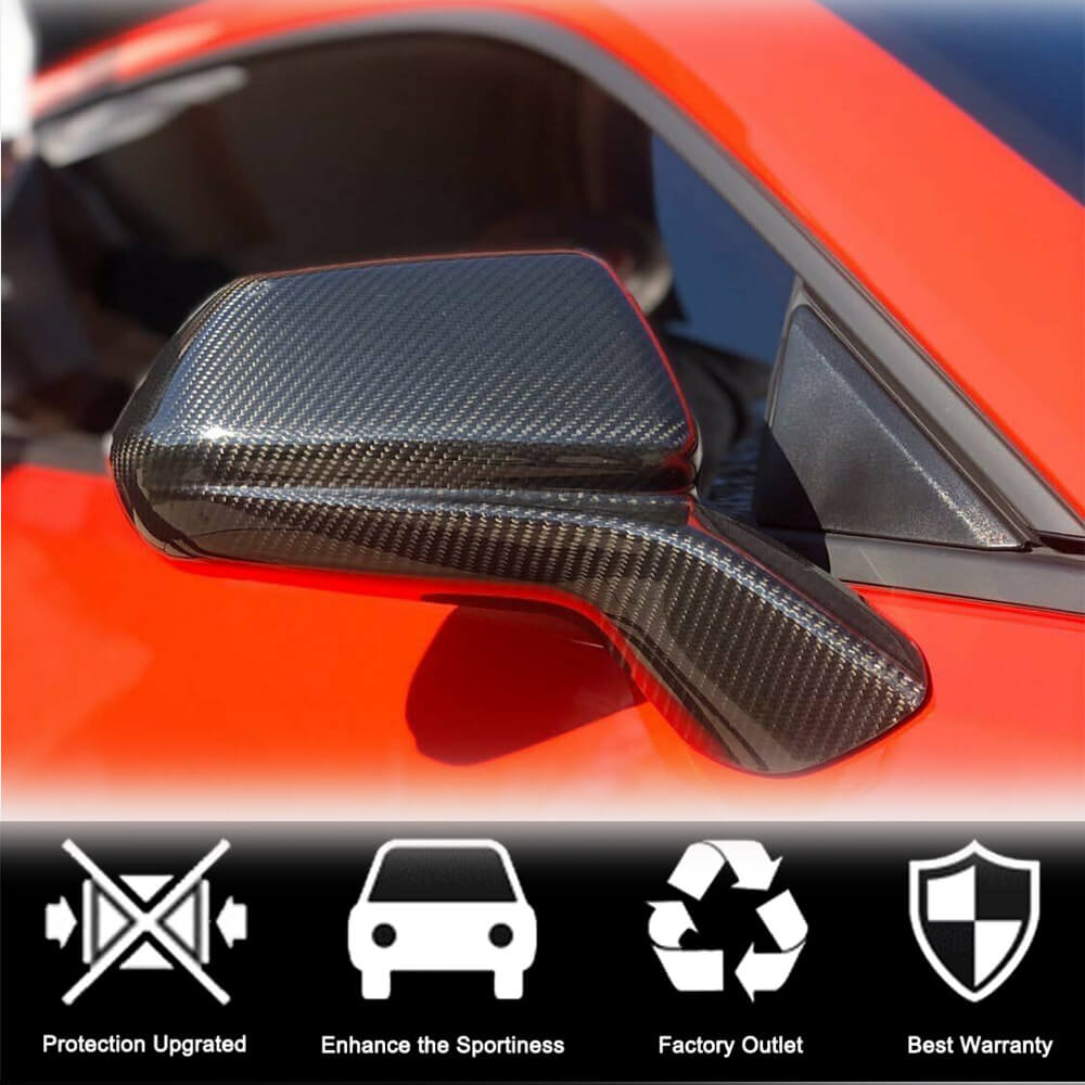 Mirror Covers (2015-2019, Carbon) for Chevrolet Camaro 2015- - image 2