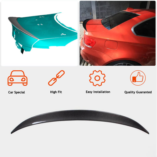 Rear Trunk Spoiler Carbon Fiber V2 (Coupe) for BMW 1 series E81/82/87/88 2004-2011 - image 2