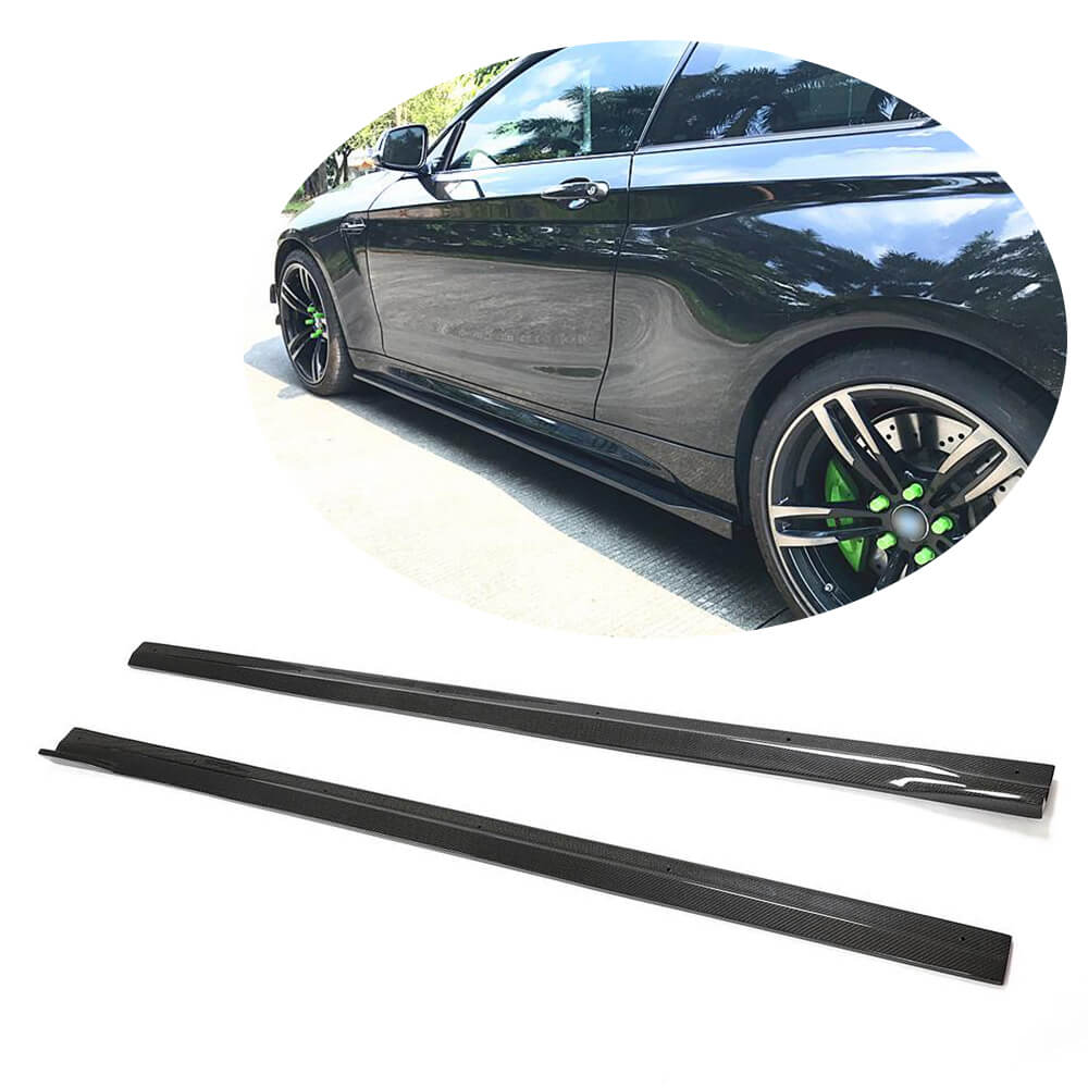 Side Skirt Extensions V2 (for F87, Carbon) for BMW 2 Series F22/F23 2014-2021 - image 2