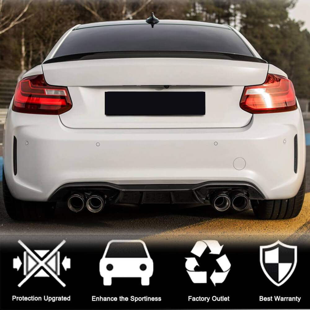 Rear Diffuser V4 for F87 M2/M2C, Carbon for BMW 2 Series F22/23 2014-2021 - image 2