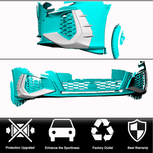 Front bumper trims (for S-Line SD 2020-2023, Carbon) for Audi A3 2020 - image 2