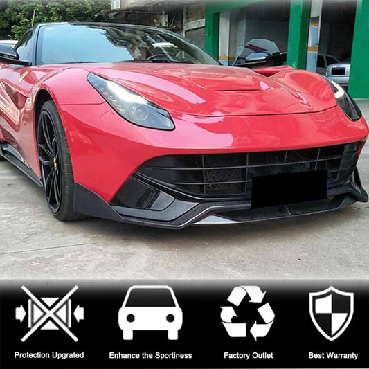 Front Bumper Lip Spoiler (2012-2014, Carbon) for Ferrari F12 Berlinetta 2012-2017 - image 2